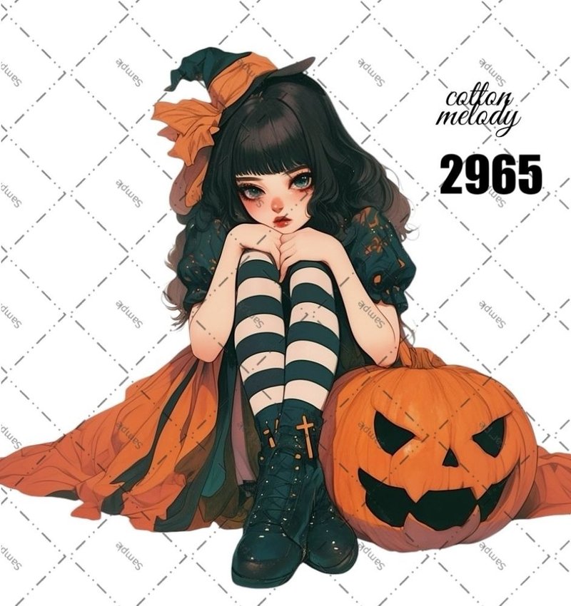 original sticker no.2965 人物ステッカー オリジナルステッカー オリジナル人物ステッカー 装飾ステッカー cotton melody - 貼紙 - 紙 