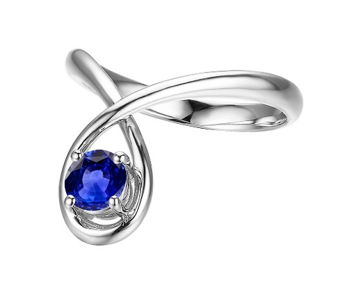 Majade Jewelry Design 清新藍寶石婚戒 14K金求婚戒指 極簡主義藍寶戒指 優雅皇家藍戒指