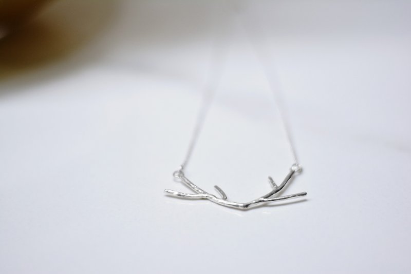 Antlers Sterling Silver Necklace - Necklaces - Sterling Silver Silver