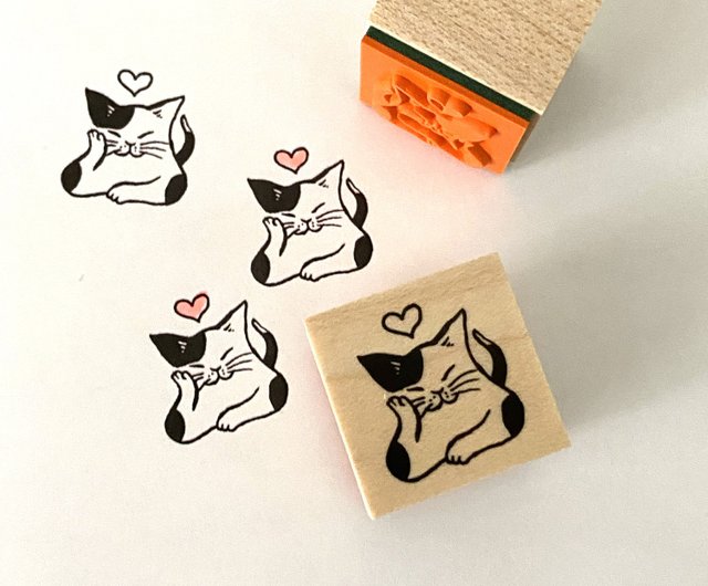 Resting Cat Wooden Stamp Resting Cat Wooden Stamp
