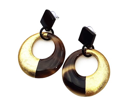 AnhCraft Hand crafted earrings for women best gifts for her from buffalo horn and lacquer