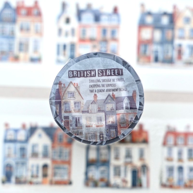 英倫小鎮 亮面PET膠帶 - 紙膠帶/和紙/PET - 塑膠 