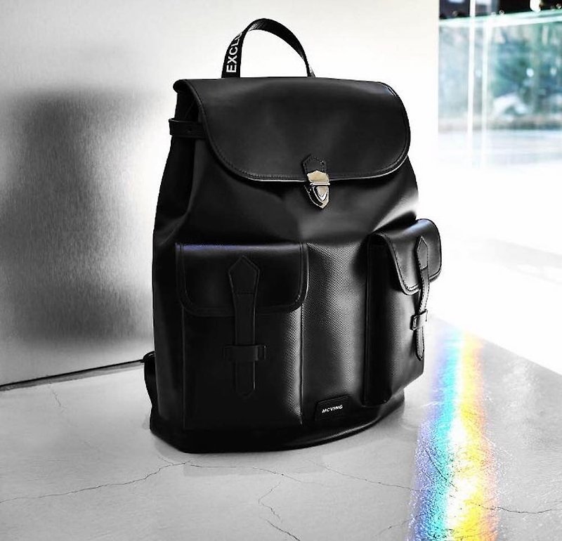 Limited Edition Black Waterproof EAP Dual Pocket Backpack - Backpacks - Waterproof Material Black