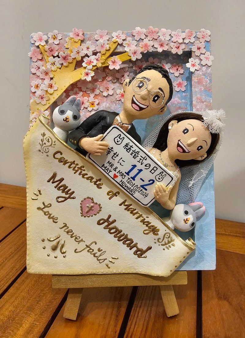 Customized wedding anniversary clay decorations (please communicate with the designer first before placing an order) - Customized Portraits - Clay 