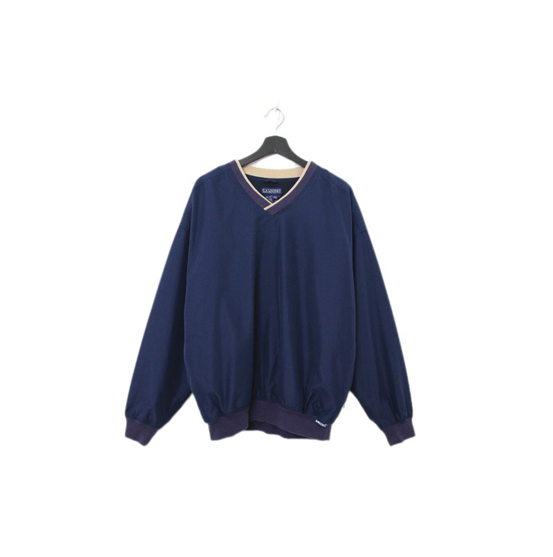 Back to Green - Windproof Pullover - V-neck - Blue - f-11 // Vintage - อื่นๆ - เส้นใยสังเคราะห์ 