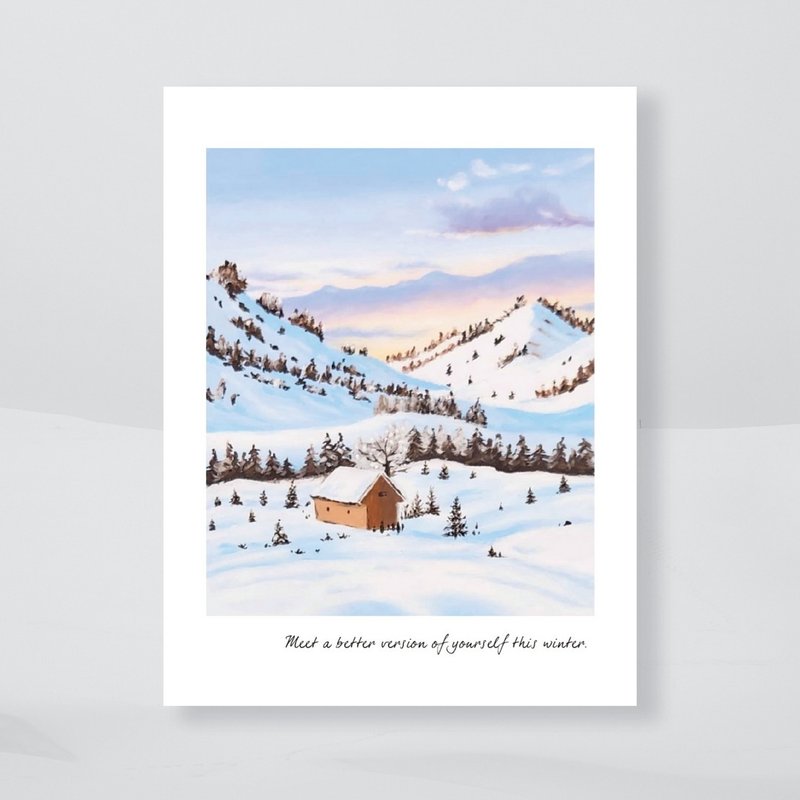 【體驗】孵畫室│台中畫室│零基礎繪畫│油畫棒│雪山 - 插畫/繪畫/寫字 - 紙 