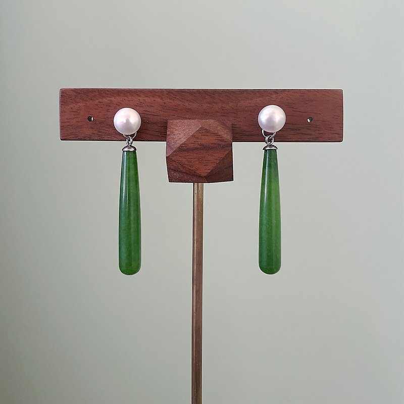 Jade Pearl Earrings - Earrings & Clip-ons - Jade 