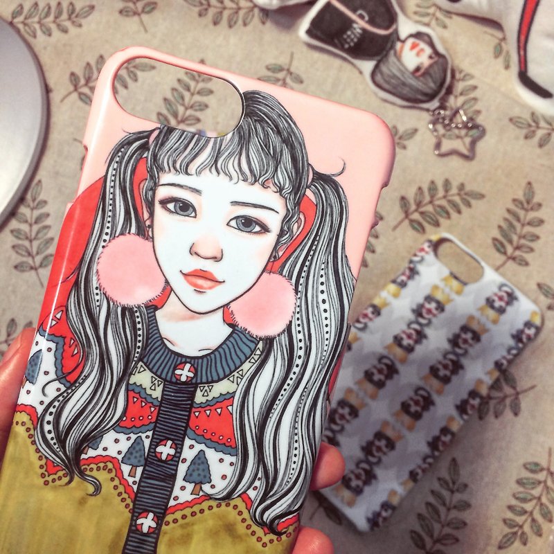 Qinky's Red Double Phone Case [customizable / composition creative gift / hand-painted / birthday gift / Valentine's Day gift] - อื่นๆ - พลาสติก 