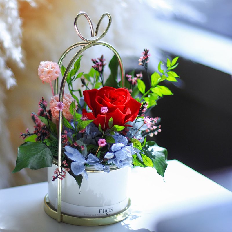 永生花桌花盆花/遇見 桌花/客製永生花花禮/不凋花 - 乾燥花/永生花 - 植物．花 多色