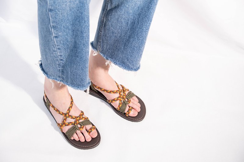 Woven sandals. Reggae. Tropical vacation. - Sandals - Polyester 