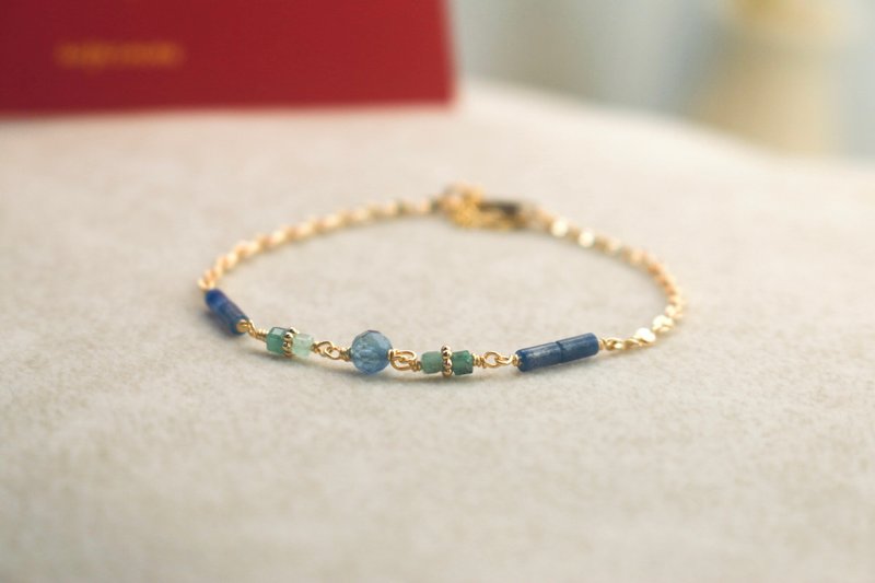 手鍊 海藍寶 藍東陵 - 成就感 - - 手鍊/手鐲 - 寶石 藍色