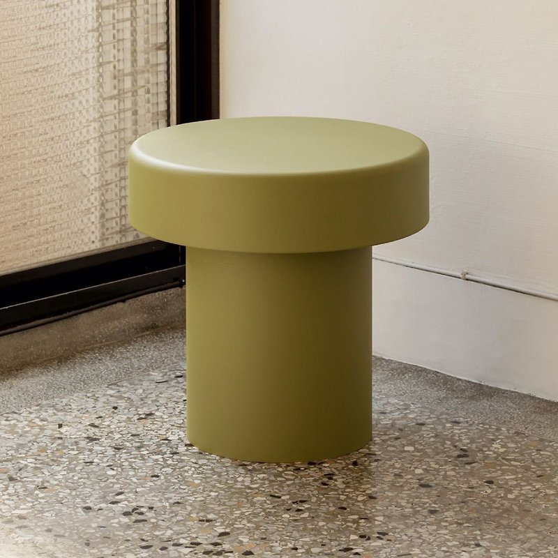 EDGE Table | Minimal Metal Side Table | Olive - โต๊ะอาหาร - โลหะ สีเขียว