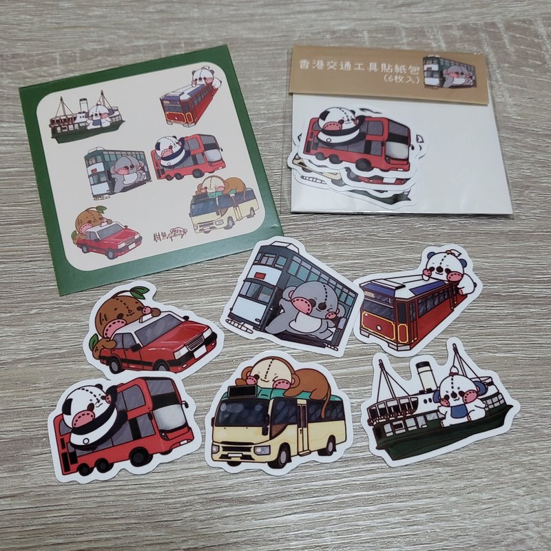 Vipstorey Koala | Hong Kong Transport Sticker Pack 6pcs - สติกเกอร์ - วัสดุกันนำ้ หลากหลายสี