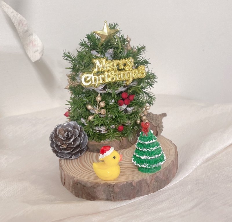 Christmas gifts/exchange gifts/cedar and pine cone Christmas tree business card holder/with packaging box/10% off - จัดดอกไม้/ต้นไม้ - วัสดุอื่นๆ 