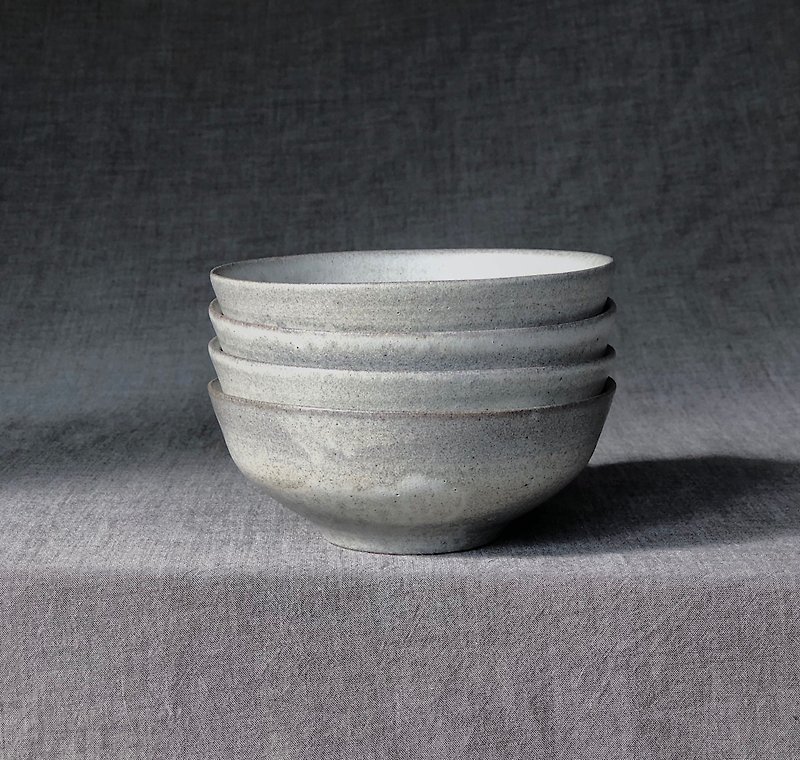 白釉 小碗 - 花瓶/陶器 - 陶 白色