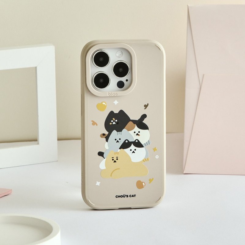 周氏喵喵疊疊貓峽谷強悍MagSafe iPhone手機殼 - 手機殼/手機套 - 塑膠 卡其色
