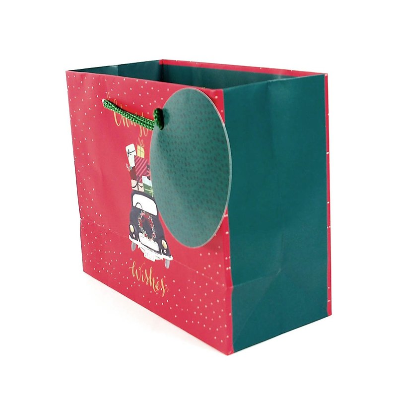 車子裝滿一堆禮物【Hallmark-禮物袋/紙袋 聖誕節系列】 - 包裝材料 - 紙 紅色