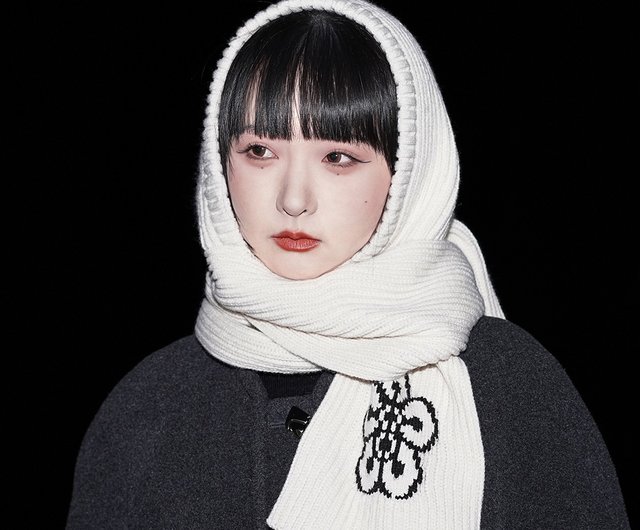 梅の花｜バラクラバマフラー ｜2色展開 - ショップ NUNUYU 帽子