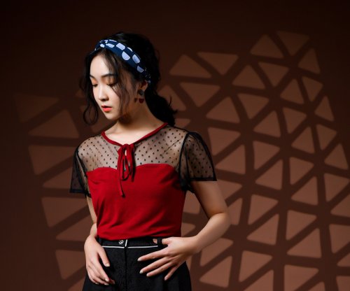 joliememe 心之語 飄袖上衣Deep Heart Top