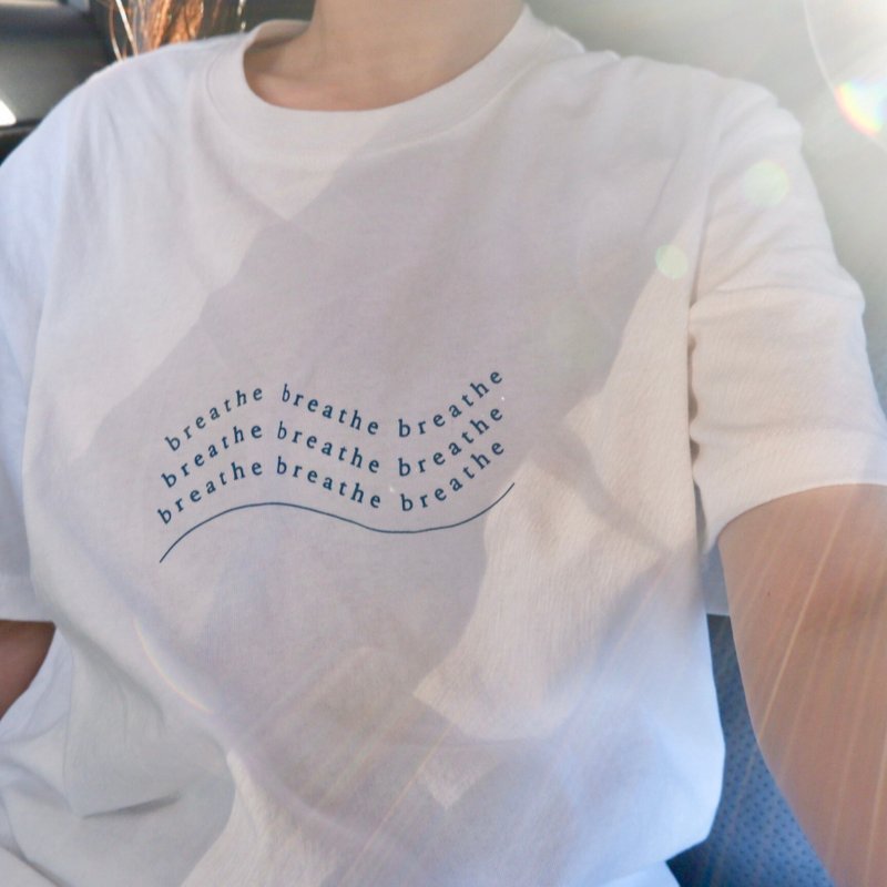 ブレス/ミルク/コットンリネン半袖トップ - Tシャツ - コットン・麻 ホワイト