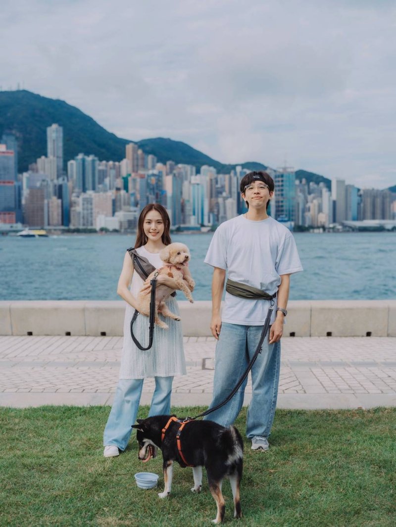 Leslie Multi-functional Dog Leash_多功能儲物牽引帶_斜揹/腰包 - 項圈/牽繩 - 尼龍 