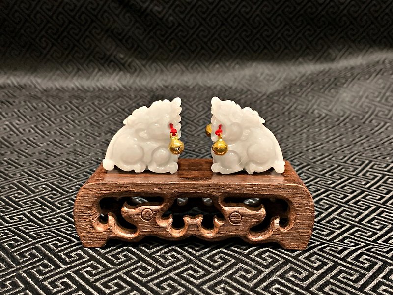 Free Consecration Table Small Ornament Lucky Pixiu Gift Base Natural A Burmese Jade Jade Ornament - Items for Display - Jade White