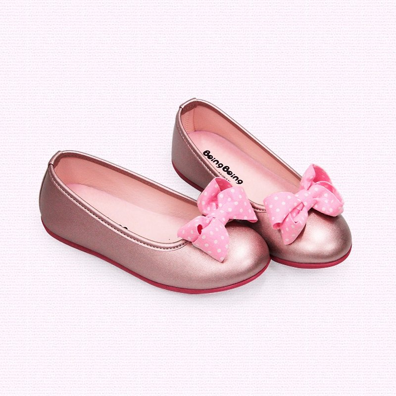 高雅蝴蝶結娃娃鞋 – 時尚公主粉色 - 童裝鞋 - 人造皮革 粉紅色