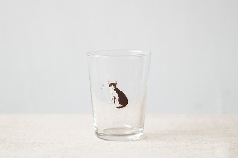 【+t企劃】貓狗杯-貓 小茉莉 - 玻璃杯 - 玻璃 透明