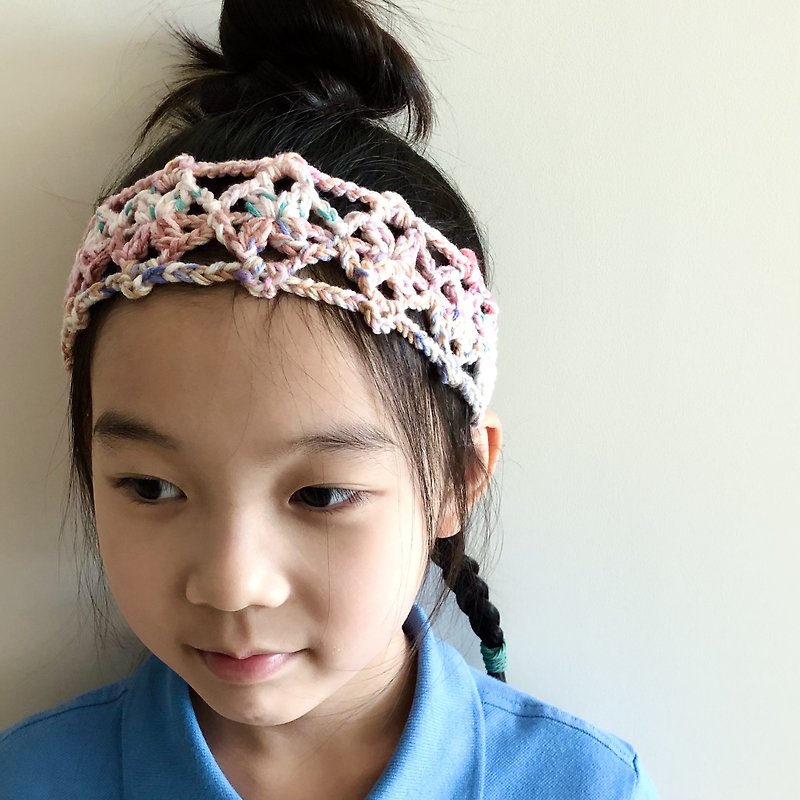 Braided Hair Band - Small Garden - Hair Accessories - Cotton & Hemp Pink