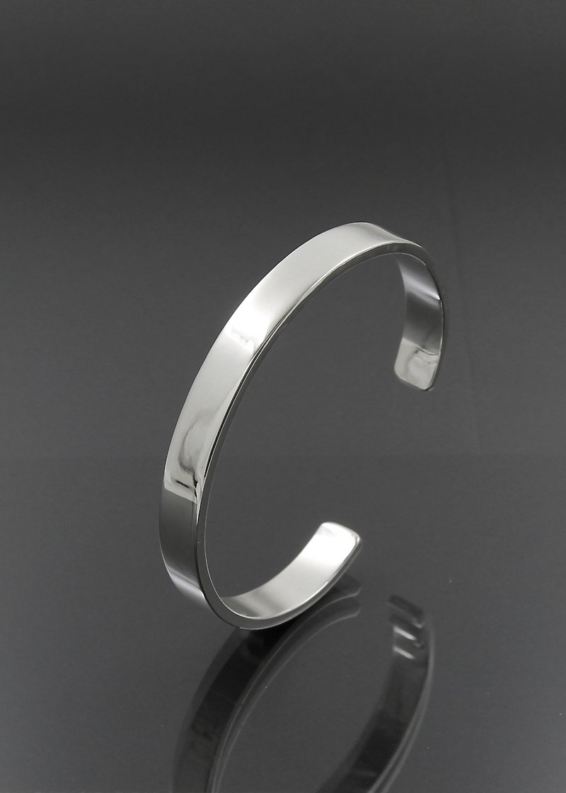 -Wide version flat bracelet-Bracelet Bracelet - Bracelets - Sterling Silver Silver