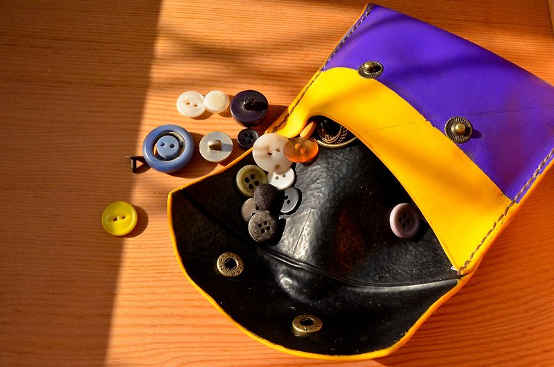 排球x零錢包 / mikasa-黃藍款 編號002 - 零錢包/小錢包 - 橡膠 橘色