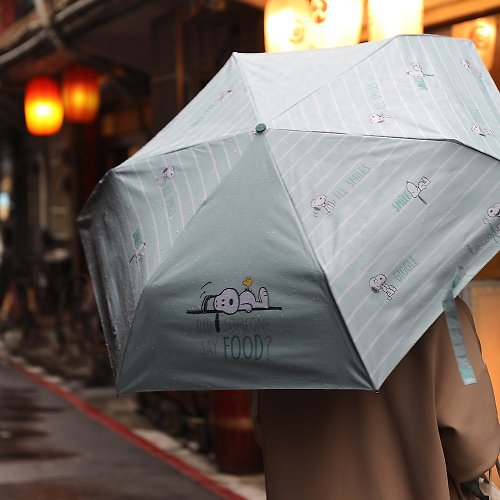 NORNS Peanuts史努比抗UV輕量自動傘-Snoopy 防風傘 黑膠傘 雨傘 遮陽傘