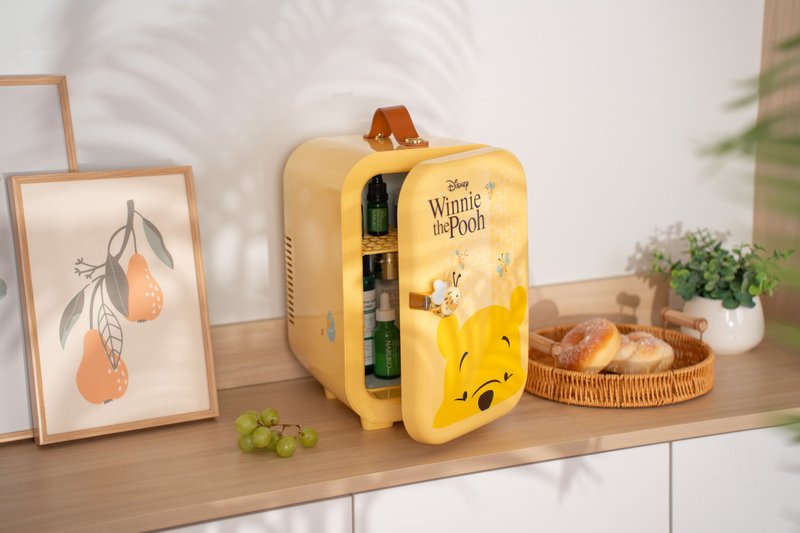 Pooh series-MINI mobile refrigerator - เครื่องใช้ไฟฟ้าในครัว - พลาสติก สีเหลือง