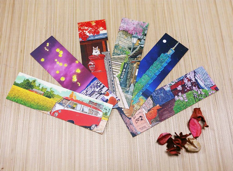 [台湾アーティスト-LinZongfan]ブックマーク-コレクションセット-5つ購入すると1つ無料 - カード・はがき - 紙 