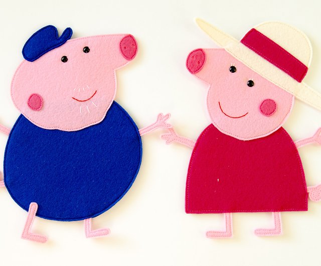 Peppa Pig family and friends from felt - Inspire Uplift