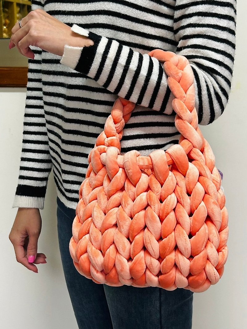 Material package: Pangpang thread handbag, buy thread and get instructional video/knitting material package - เย็บปัก/ถักทอ/ใยขนแกะ - ผ้าฝ้าย/ผ้าลินิน หลากหลายสี