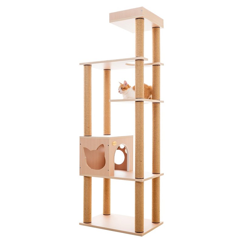 [MOMOCAT] A35 high-altitude and stress-relieving cat tower cat jumping platform - three wood colors - อุปกรณ์แมว - ไม้ 