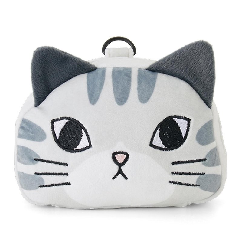 [Cat Department] Tsundere Cat Folding Portable Backpack Series- Silver Tabby - กระเป๋าเป้สะพายหลัง - เส้นใยสังเคราะห์ สีเทา
