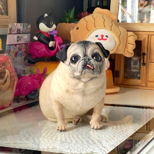 LifeXtyle 樂活式 客製化逼真巴哥犬羊毛氈寵物娃娃定製複刻狗狗貓咪毛小孩公仔