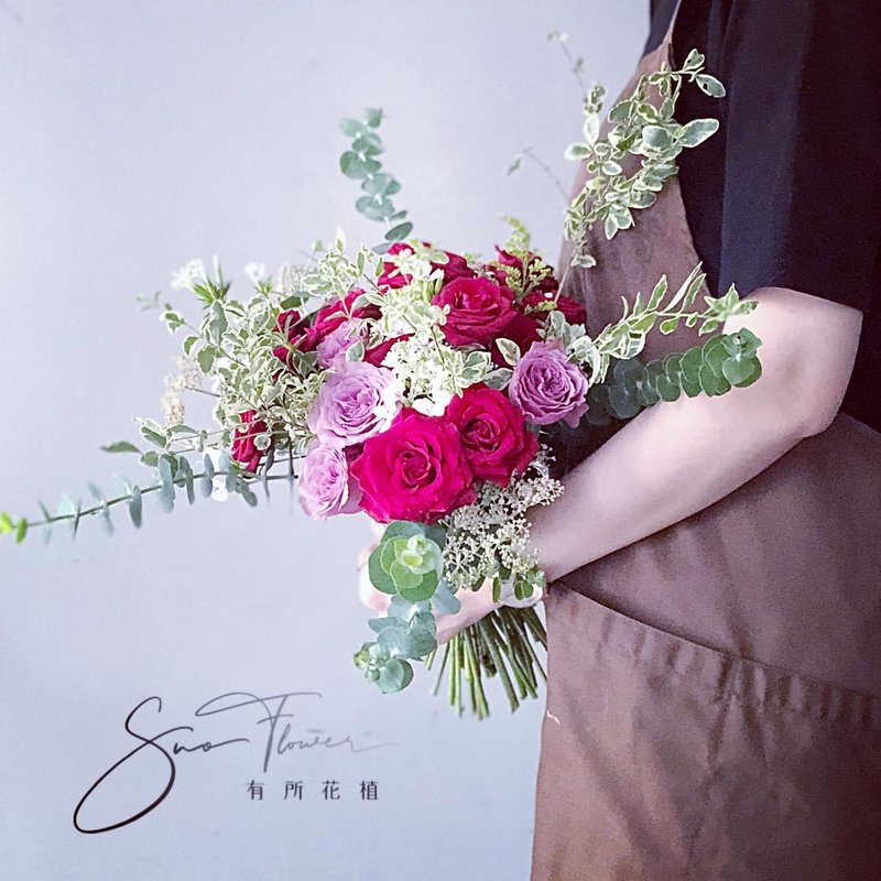 鮮花捧花/因為是新鮮花葉.需自取不提供宅配 - 乾燥花/永生花 - 植物．花 