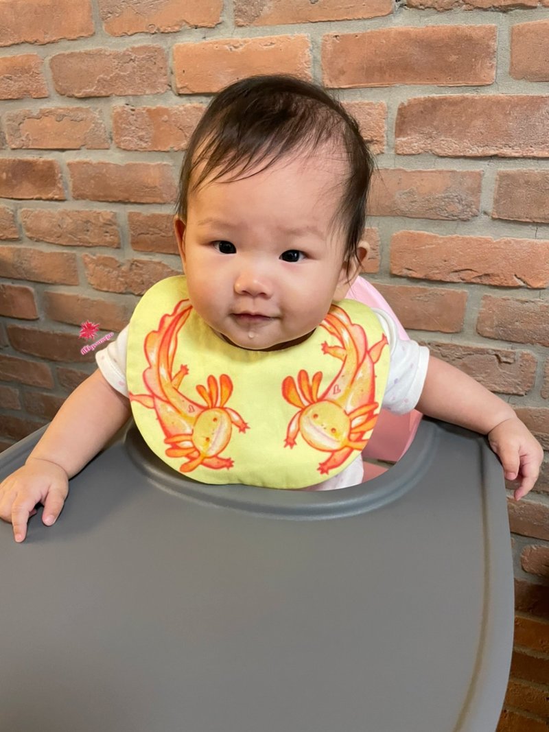 Axolotl Hobby baby bib - อื่นๆ - ผ้าฝ้าย/ผ้าลินิน หลากหลายสี