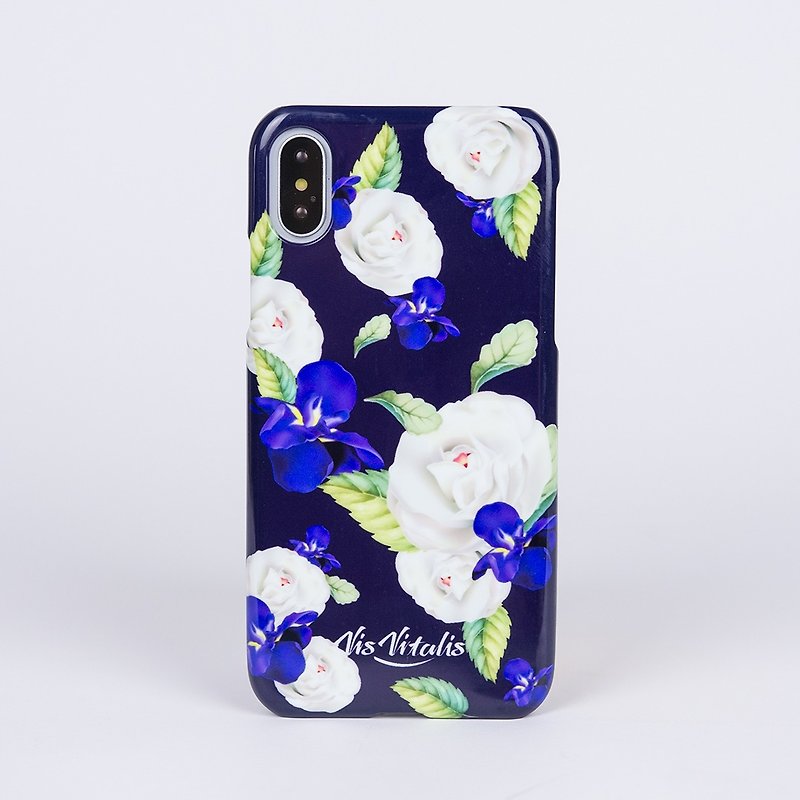 [Flower Language Series] Ideal Lover Phone Case / Dark Blue - Phone Cases - Plastic Blue
