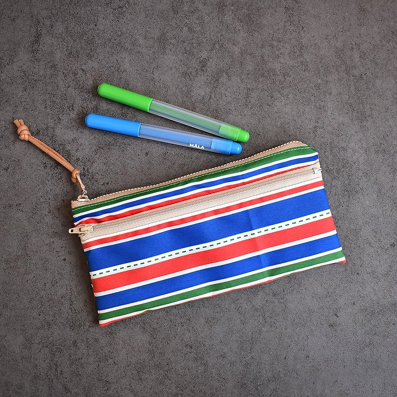 Double-layer pencil case/long storage bag_Qie Zhifeng - กล่องดินสอ/ถุงดินสอ - ไนลอน หลากหลายสี