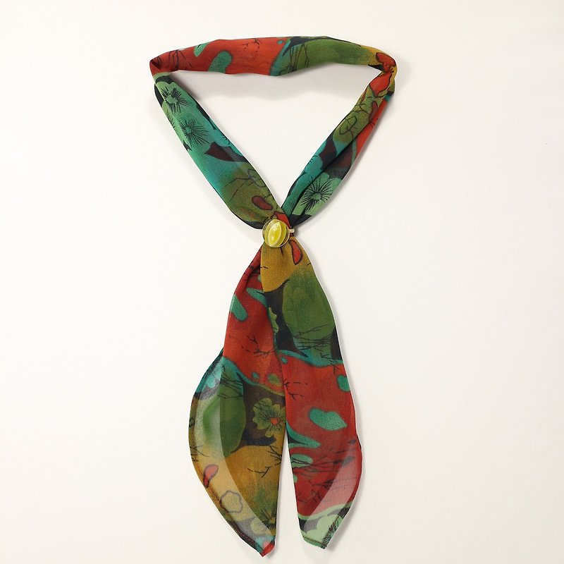 Retro scarf - ผ้าพันคอ - เส้นใยสังเคราะห์ หลากหลายสี