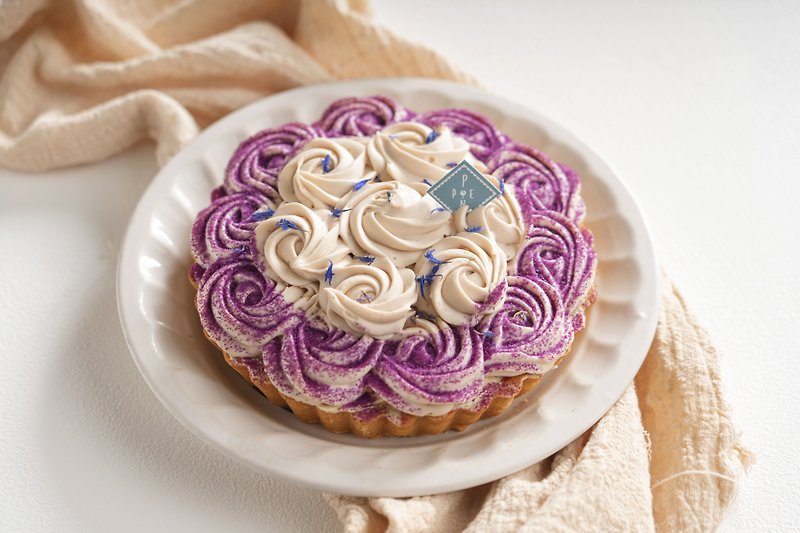 Taro Rose 6 inches-Lacto-lactoglutinate - Cake & Desserts - Other Materials Purple