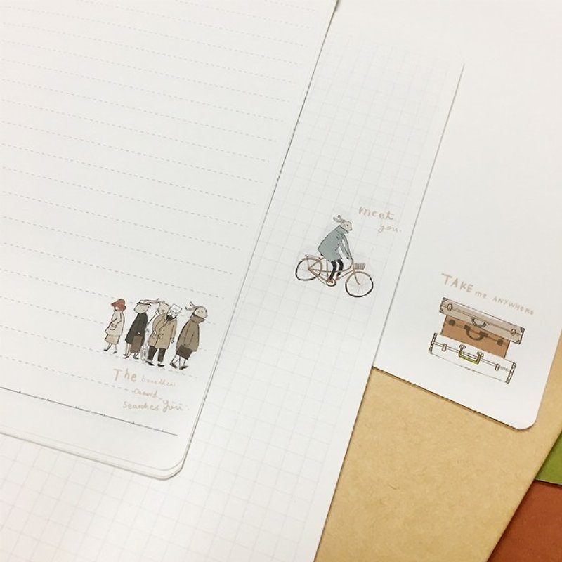 Berger stationery x traveler [20 hole loose-leaf paper] three designs - Notebooks & Journals - Paper White