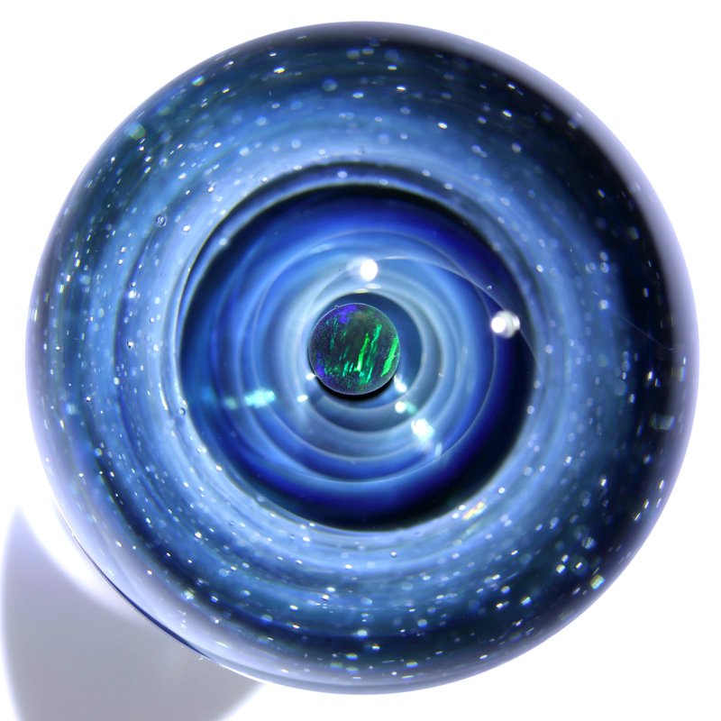 37mm 宇宙玻璃球擺設 no.M150 - 擺飾/家飾品 - 玻璃 藍色