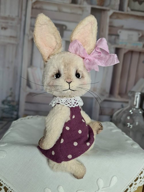 Amitoysgifts 微型兔子。 泰迪*兔子。 可爱的兔子玩具。
