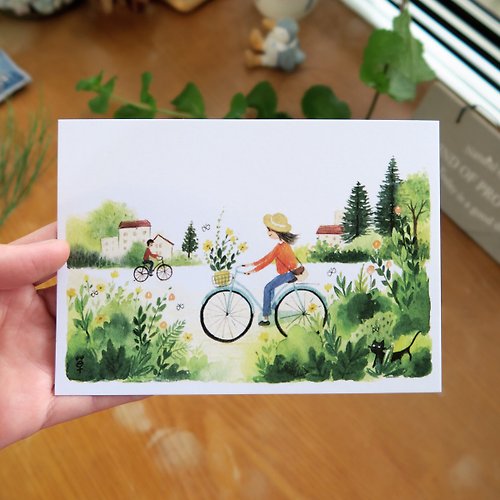小草屋 grassyhouse 簡單生活系列-單車生活 明信片