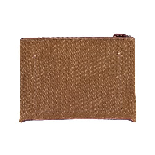 Greenies&Co Leather base canvas case Large Brown